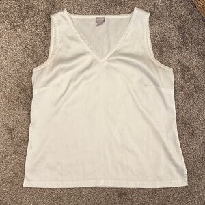 Chico's Cream V-Neck Tank Top